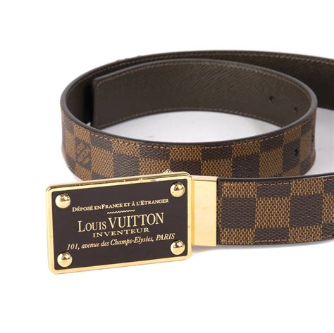 louis vuitton inventeur damier reversible belt|louis vuitton suede belt.